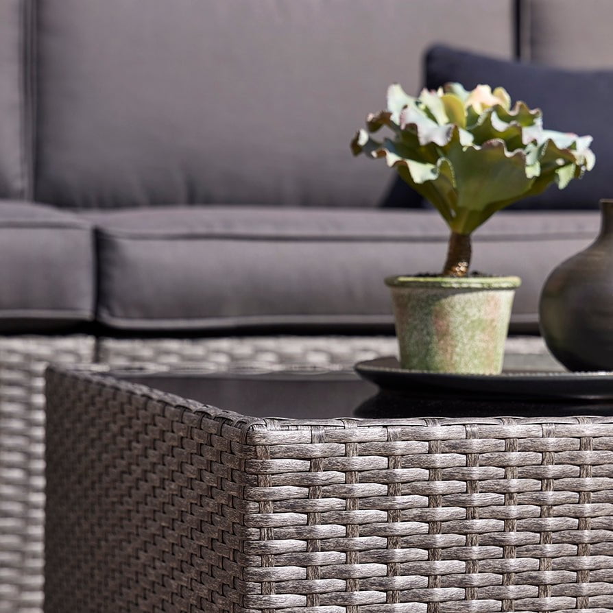 Lisbon Corner Garden Sofa - Grey - DUSK