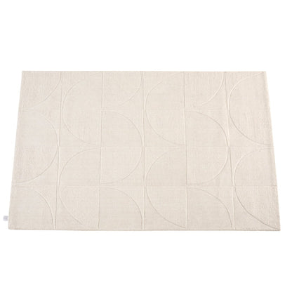 Liv Hand Woven Wool Half Circle Design Rug - Off White - DUSK