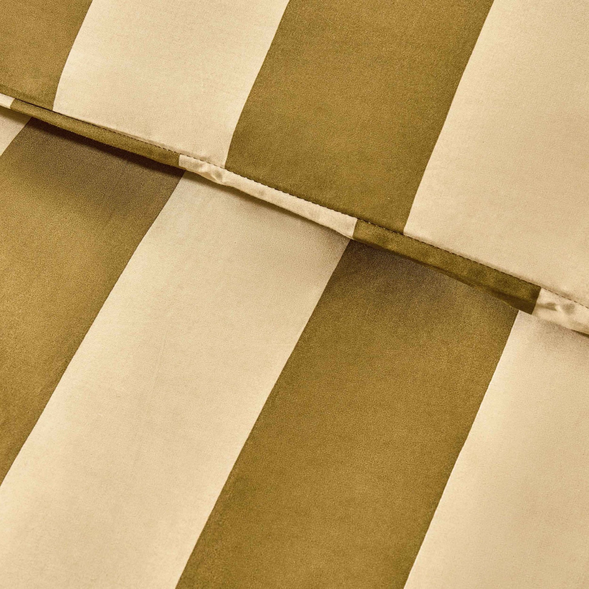 Livia 100% Cotton Tonal Stripe Duvet Cover & Pillowcase Set - Olive - DUSK