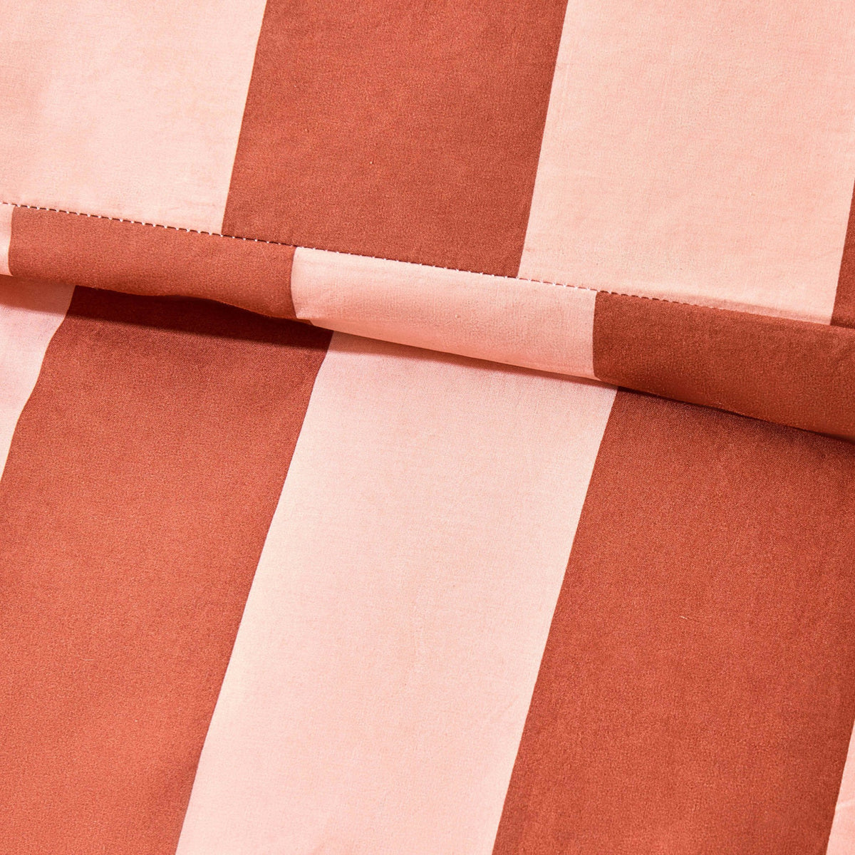 Livia 100% Cotton Tonal Stripe Duvet Cover & Pillowcase Set - Pink - DUSK