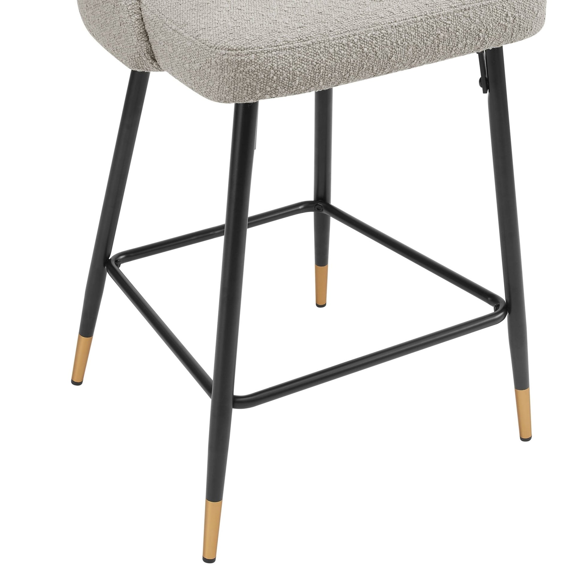 Lola Set of 2 Barstools - Bouclé - Taupe - DUSK