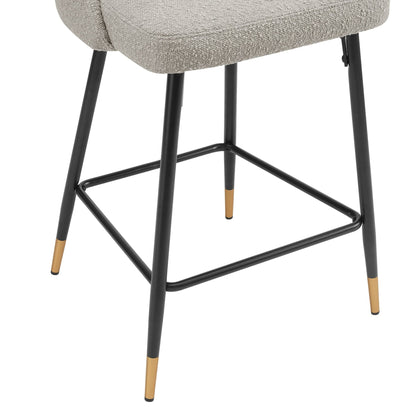 Lola Set of 2 Barstools - Bouclé - Taupe - DUSK