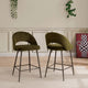 Lola Set of 2 Barstools - Rich Green - DUSK