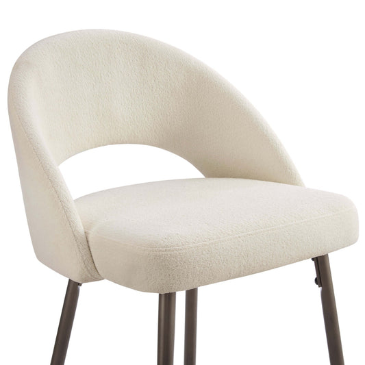 Lola Set of 2 Barstools - Teddy Fabric - DUSK