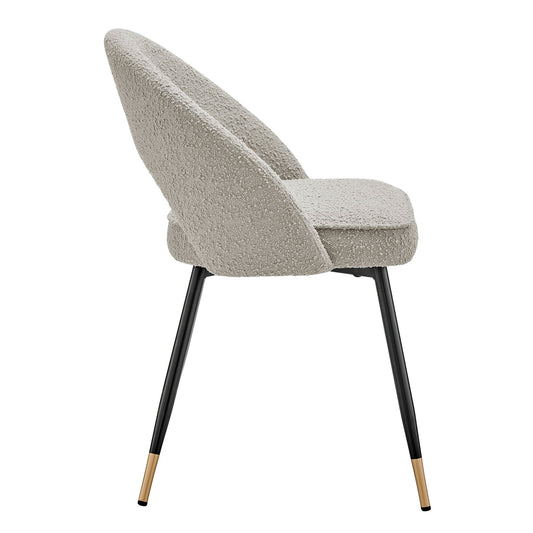 Lola Set of 2 Dining Chairs - Bouclé - Taupe - DUSK