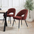 Lola Set of 2 Dining Chairs - Matte Velvet - Rust - DUSK