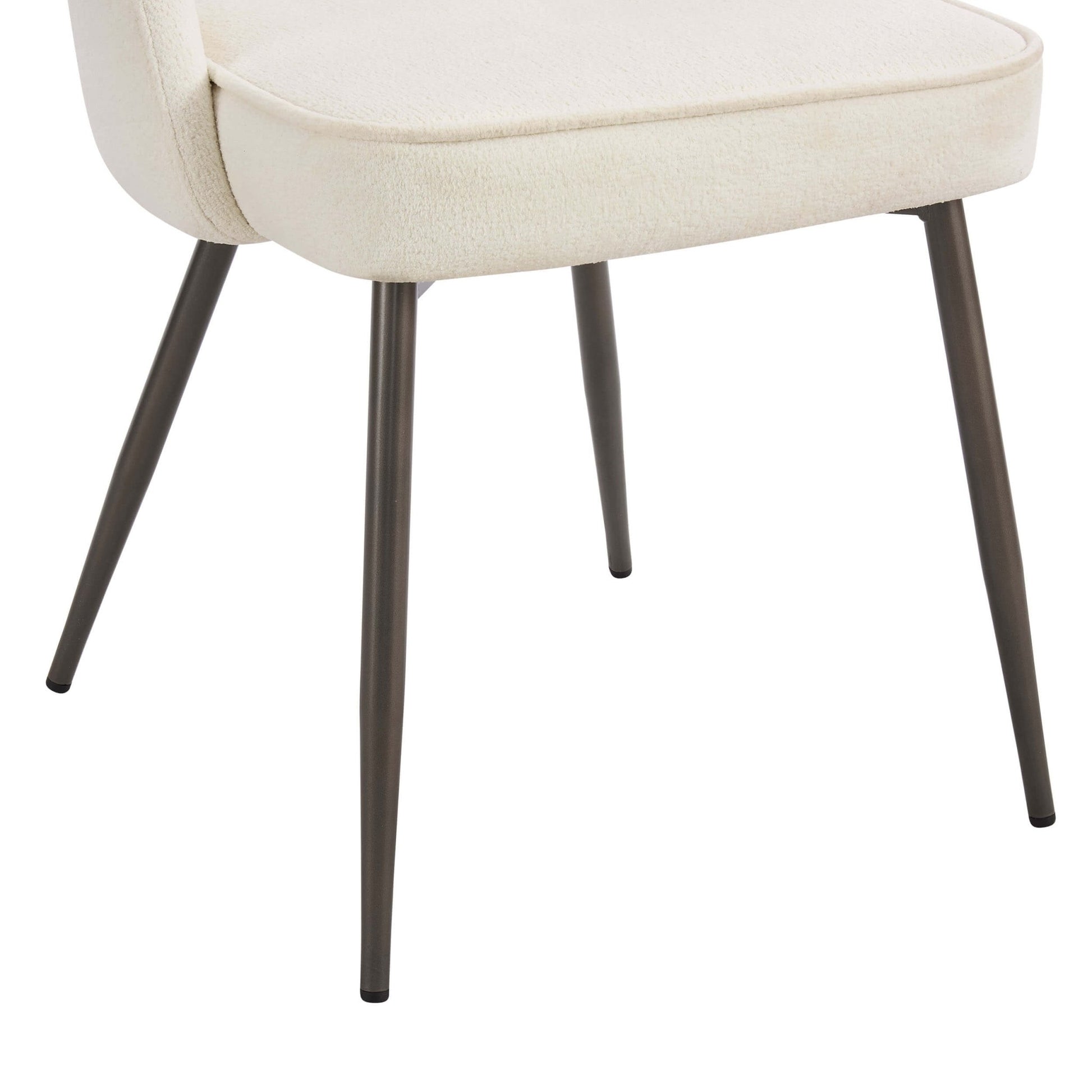 Lola Set of 2 Dining Chairs - Teddy Fabric - DUSK