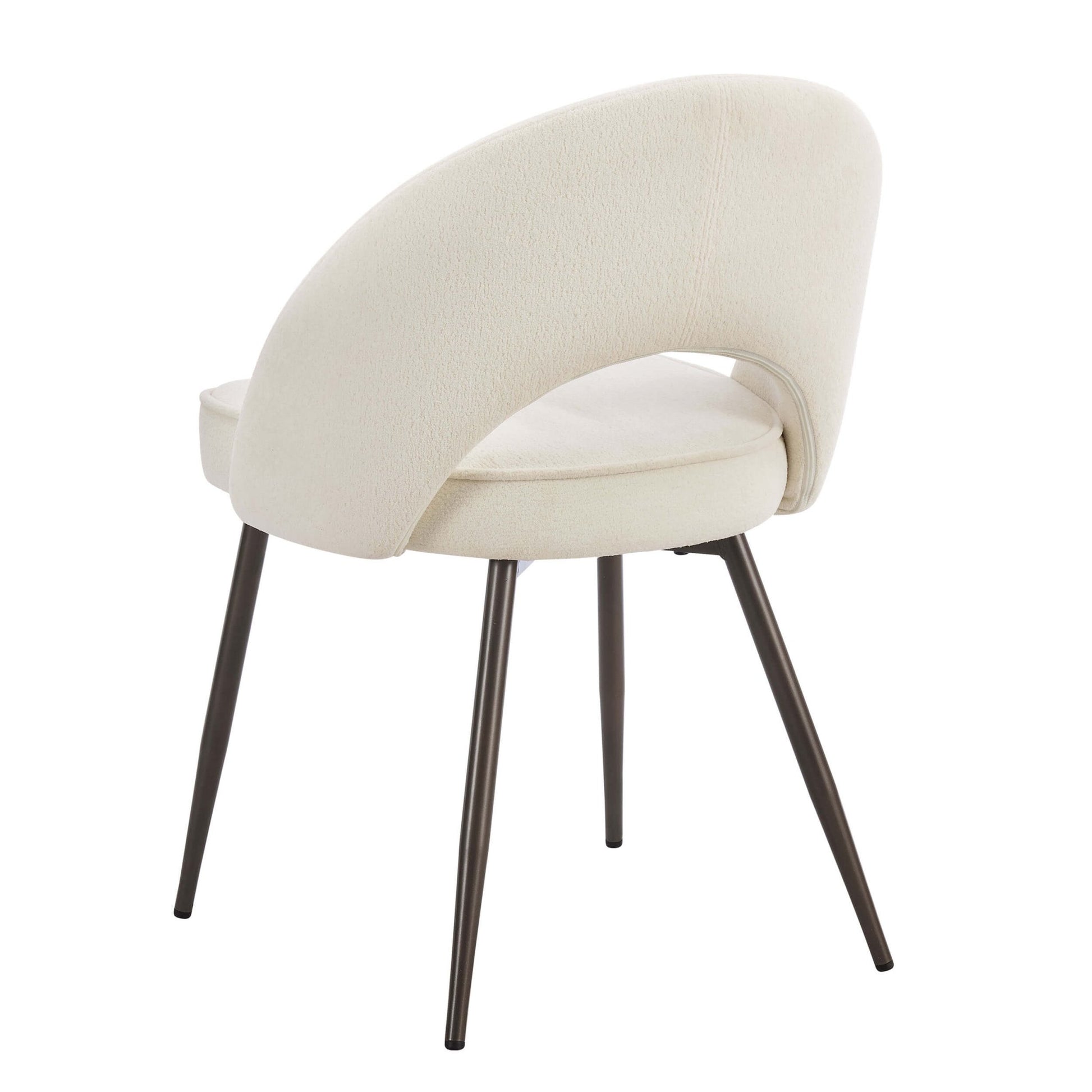 Lola Set of 2 Dining Chairs - Teddy Fabric - DUSK