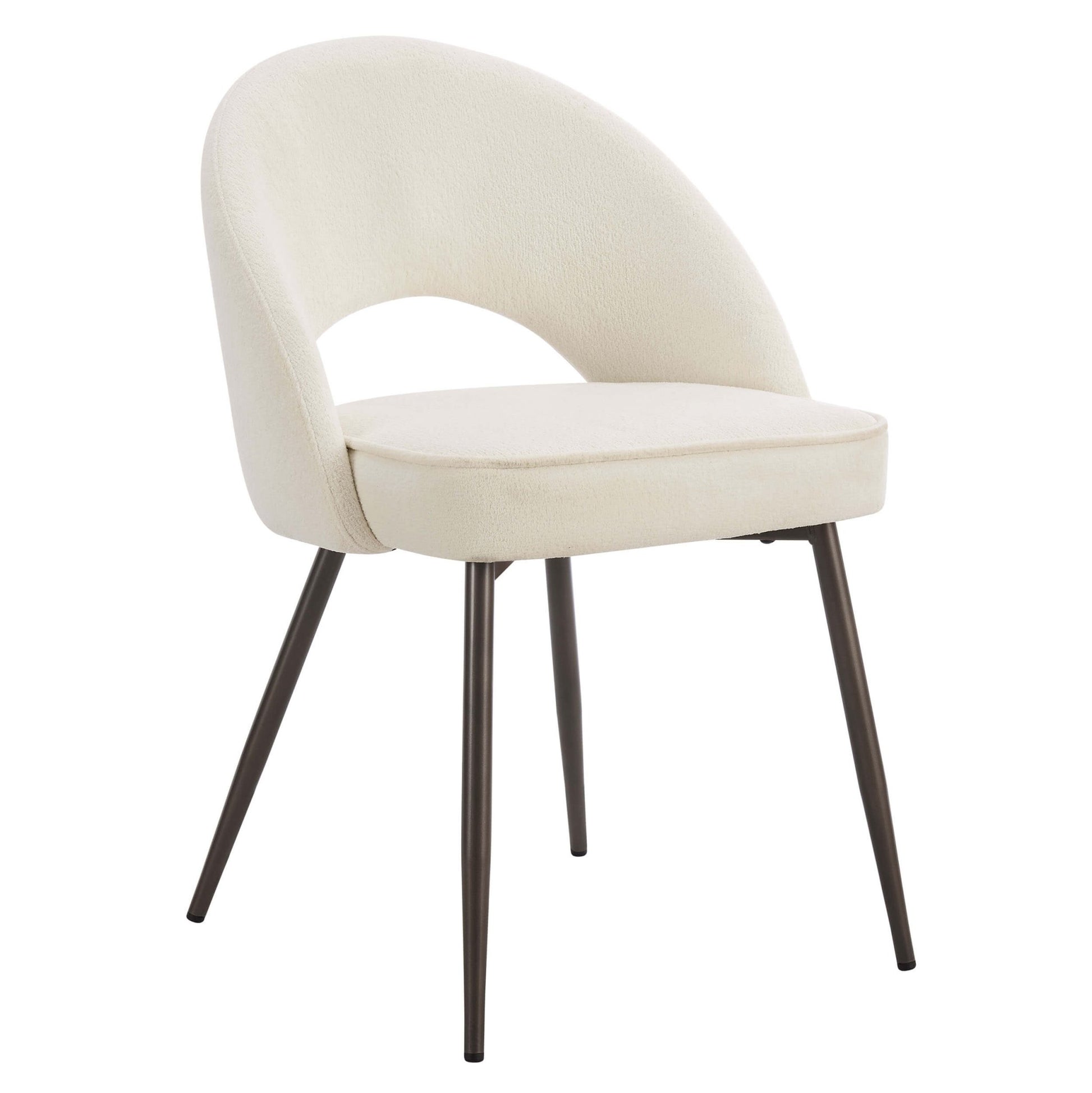 Lola Set of 2 Dining Chairs - Teddy Fabric - DUSK