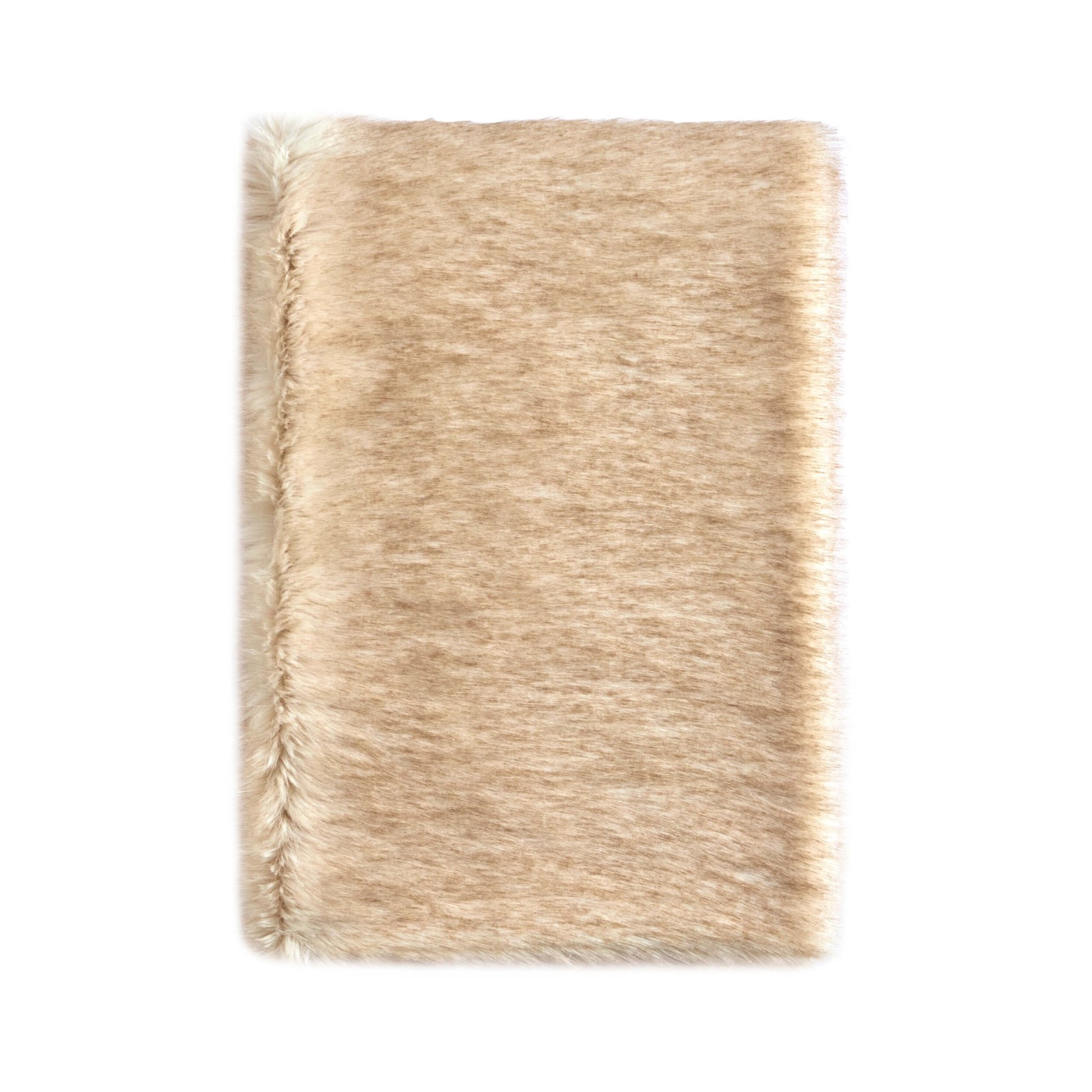 Long Faux Fur Throw - Natural - DUSK