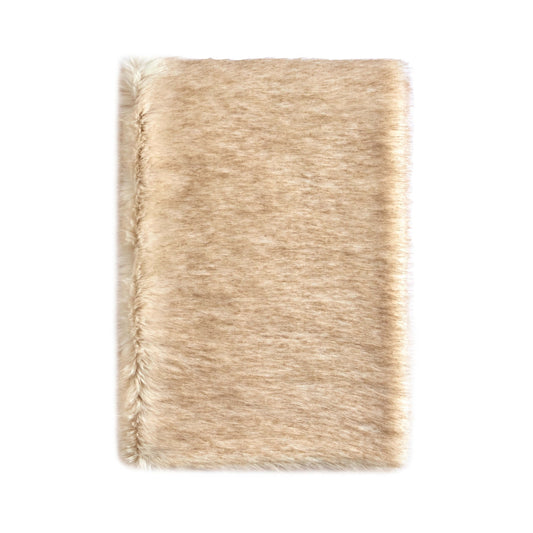 Long Faux Fur Throw - Natural - DUSK