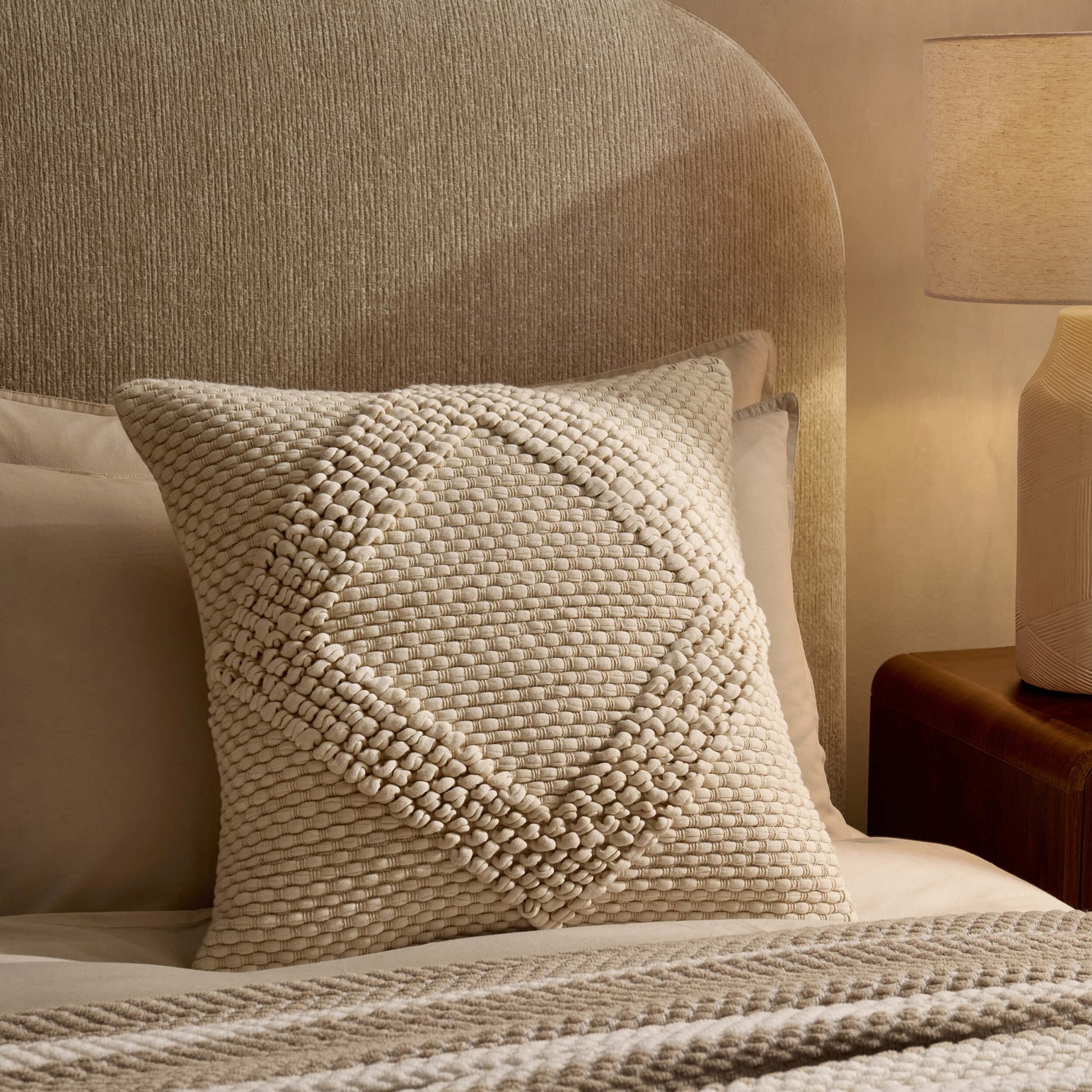 Loop Pattern Cushion Cover - Off White - DUSK