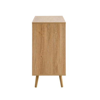 Lottie Woven 3 Drawer Chest - Light Wood - DUSK