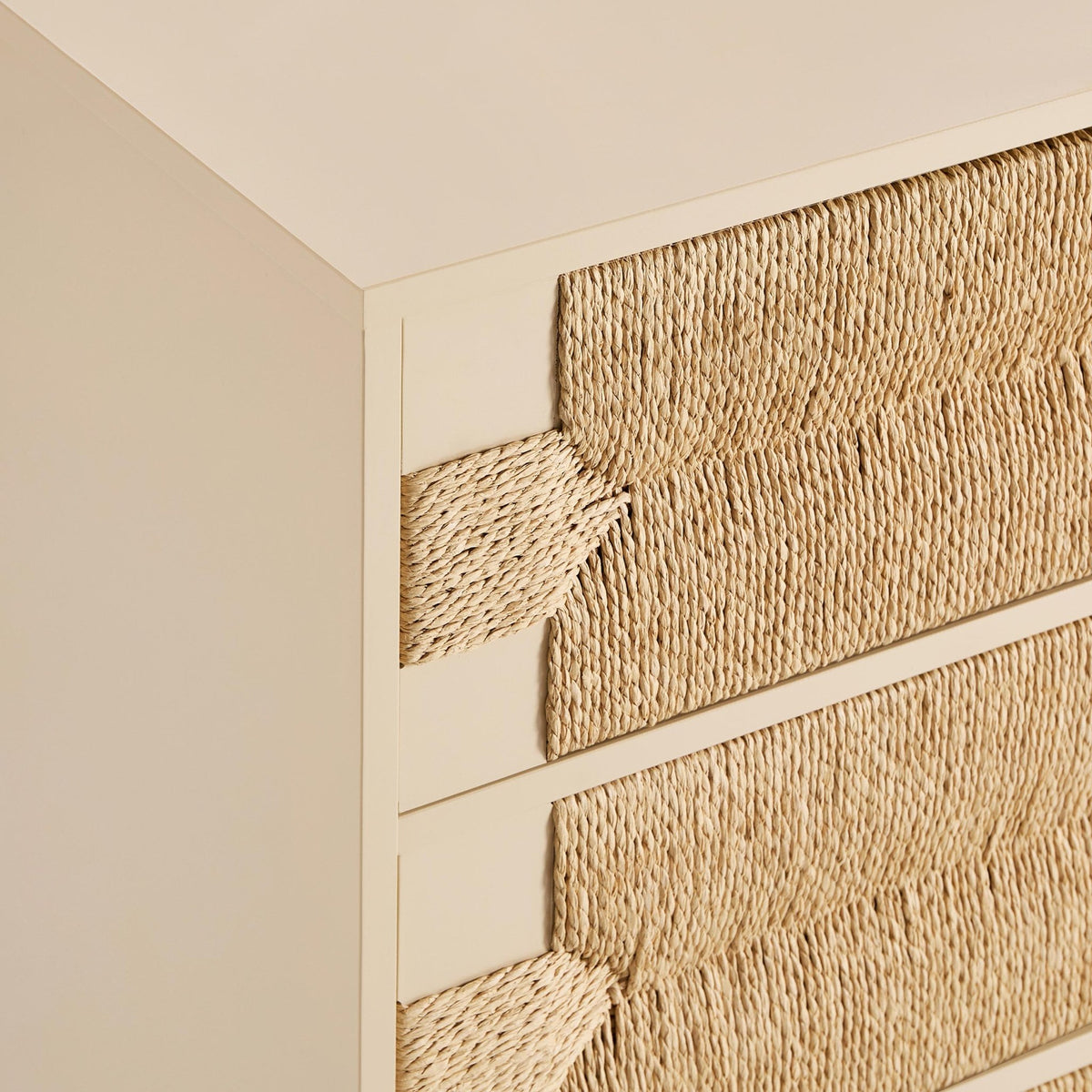 Lottie Woven 3 Drawer Chest - Sand - DUSK