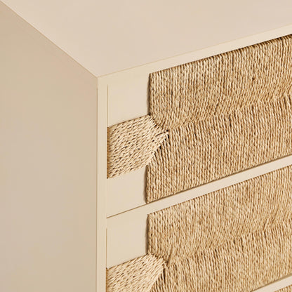 Lottie Woven 3 Drawer Chest - Sand - DUSK