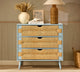 Lottie Woven 3 Drawer Chest - Sky Blue - DUSK