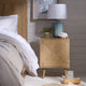 Lottie Woven Bedside Table with Door - Light Wood - DUSK