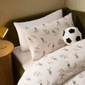 Luca Sporty 100% Cotton Kids Duvet Cover & Pillowcase Set - Taupe - DUSK