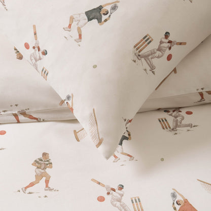 Luca Sporty 100% Cotton Kids Duvet Cover & Pillowcase Set - Taupe - DUSK