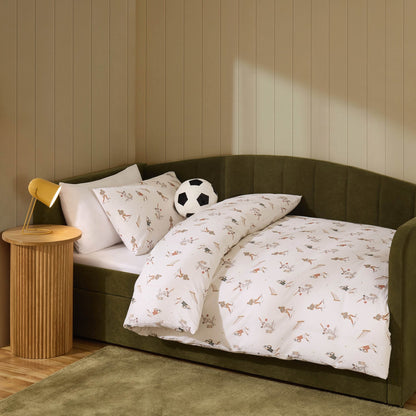 Luca Sporty 100% Cotton Kids Duvet Cover & Pillowcase Set - Taupe - DUSK