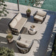 Lucca Outdoor 5 Seater Lounge Set with Coffee Table - Black - DUSK