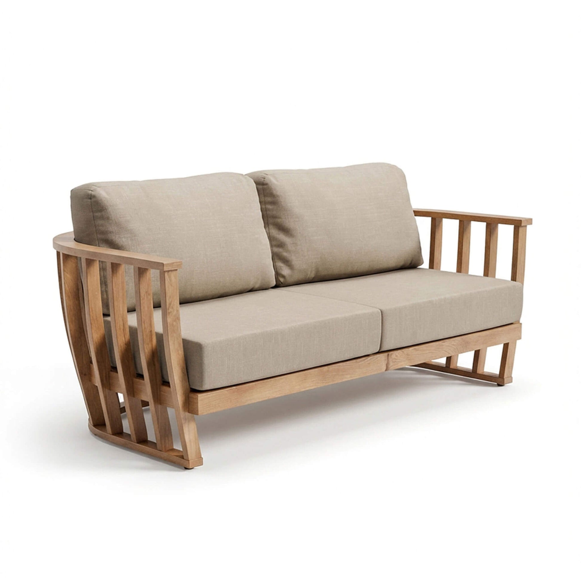 Lucca Outdoor 5 Seater Lounge Set with Coffee Table - Brown - DUSK