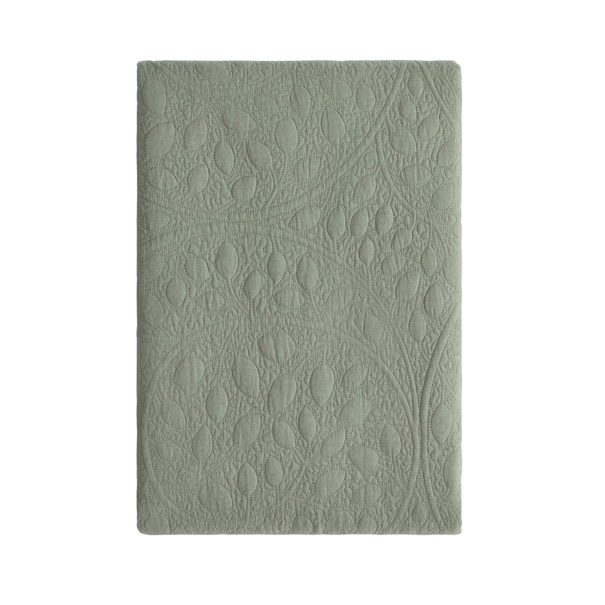 Lucerne Scallop Matelasse Bedspread - Forest Green - DUSK