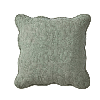 Lucerne Scallop Matelasse Cushion Cover - Forest Green - DUSK