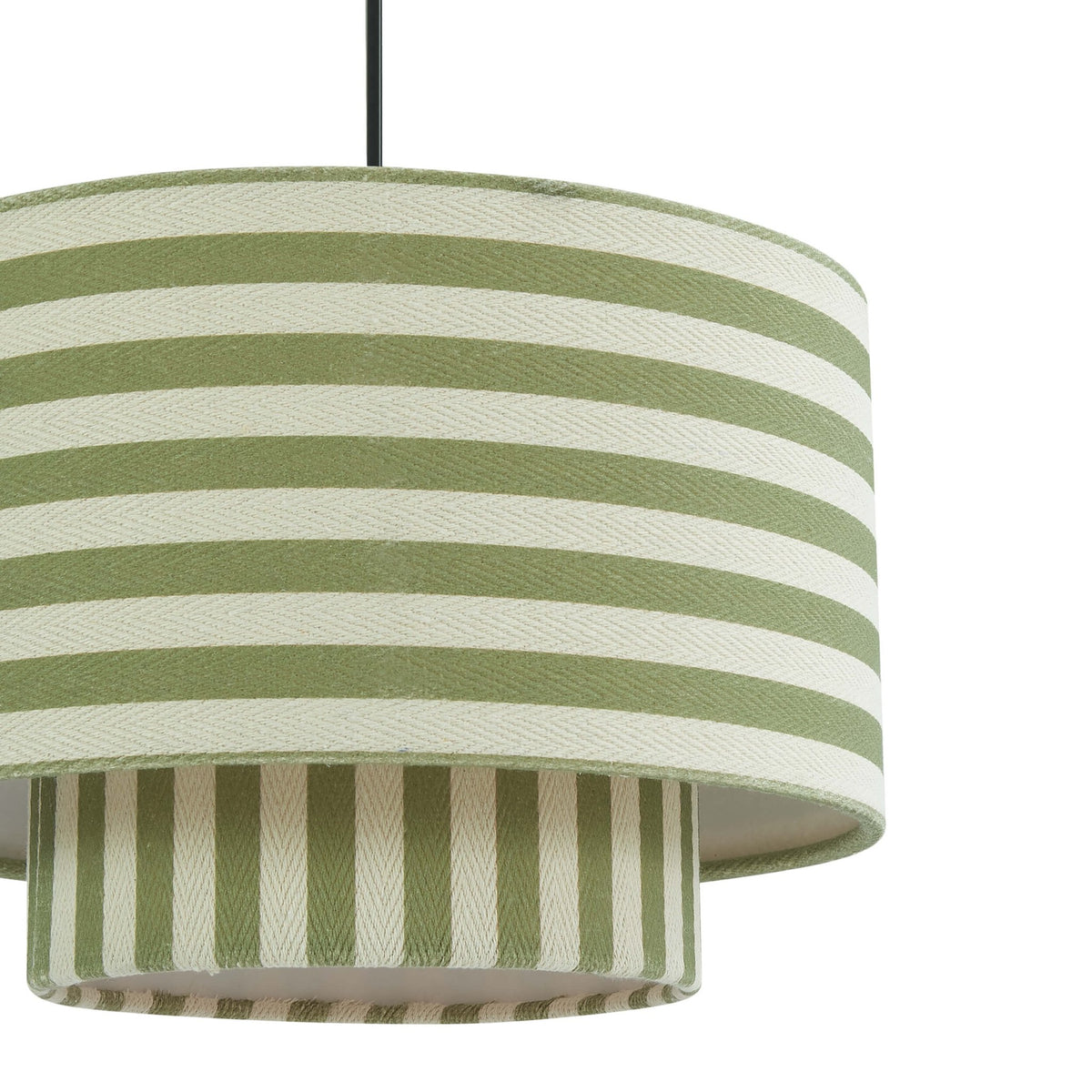 Lucia Striped Double Tiered Ceiling Shade - Green - DUSK