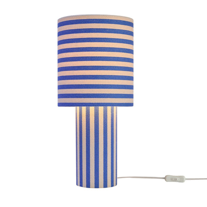 Lucia Striped Table Lamp - Blue/White - DUSK