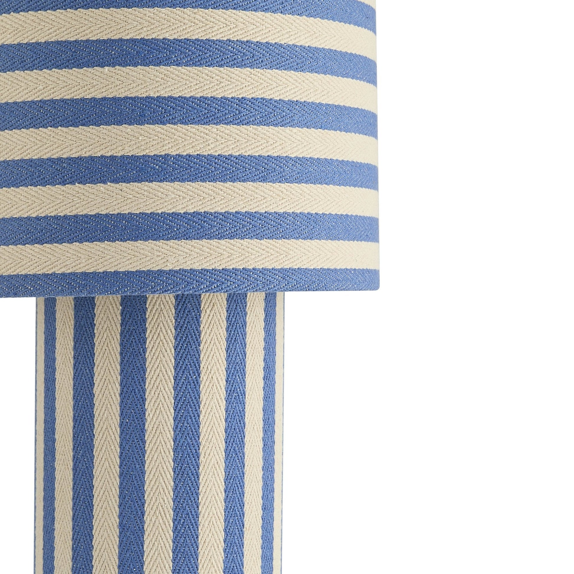 Lucia Striped Table Lamp - Blue/White - DUSK