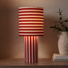 Lucia Striped Table Lamp - Red/White - DUSK