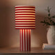 Lucia Striped Table Lamp - Red/White - DUSK