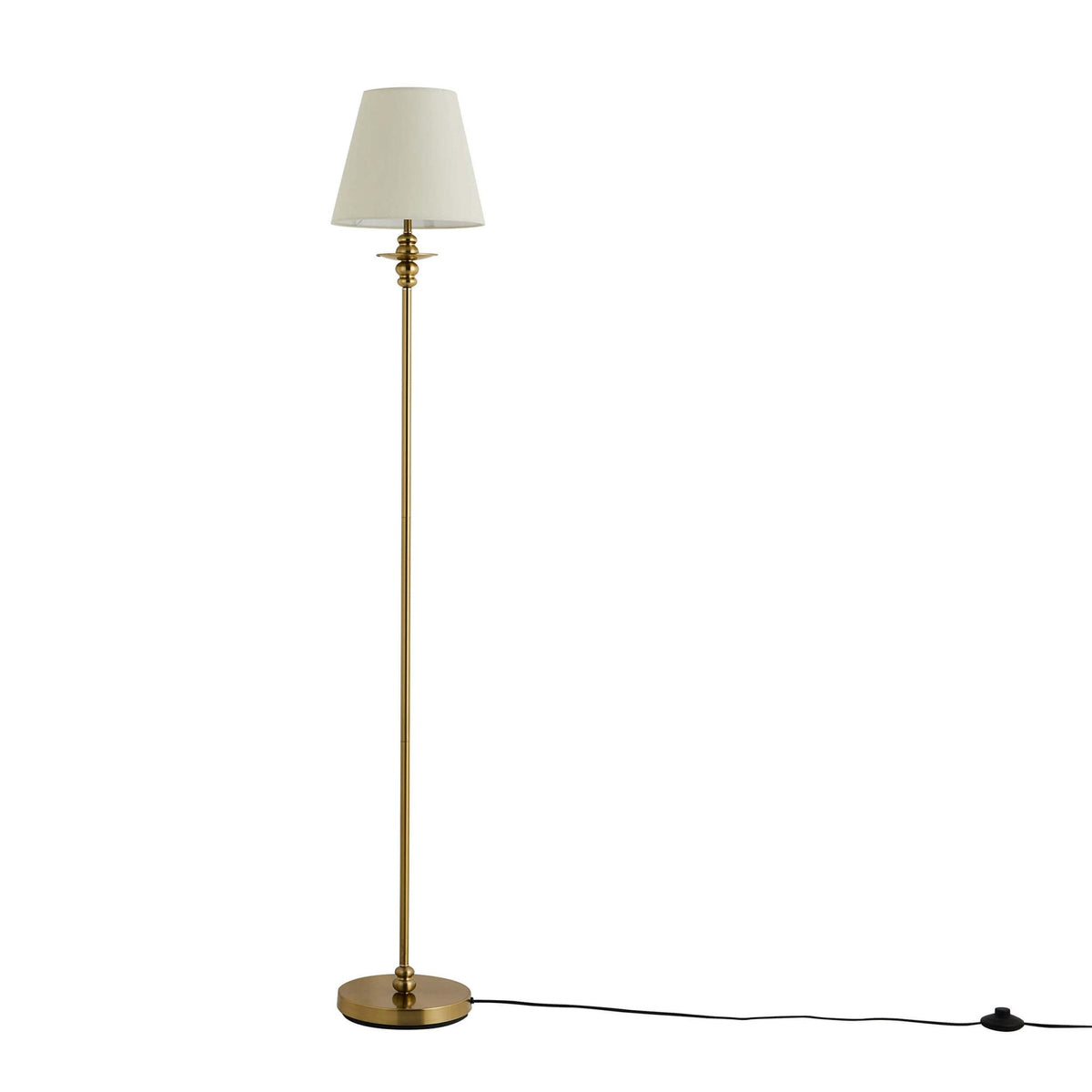 Lucille Ornate Floor Lamp - Brass - DUSK