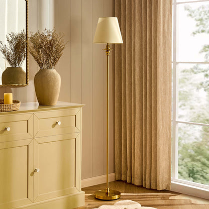 Lucille Ornate Floor Lamp - Brass - DUSK