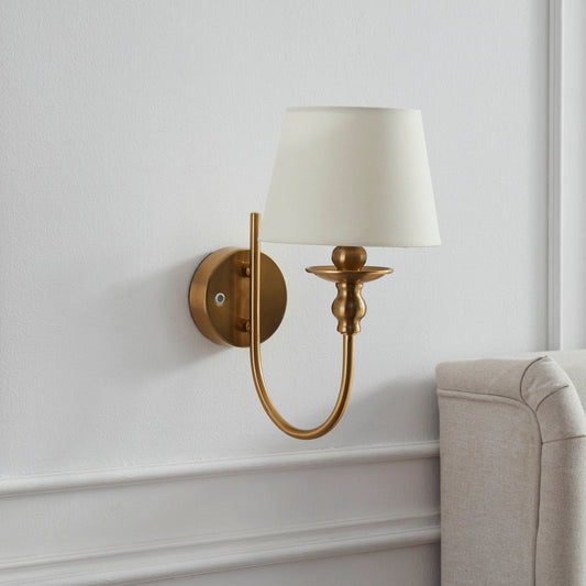 Lucille Ornate LED Rechargeable Wall Light - Brass - DUSK