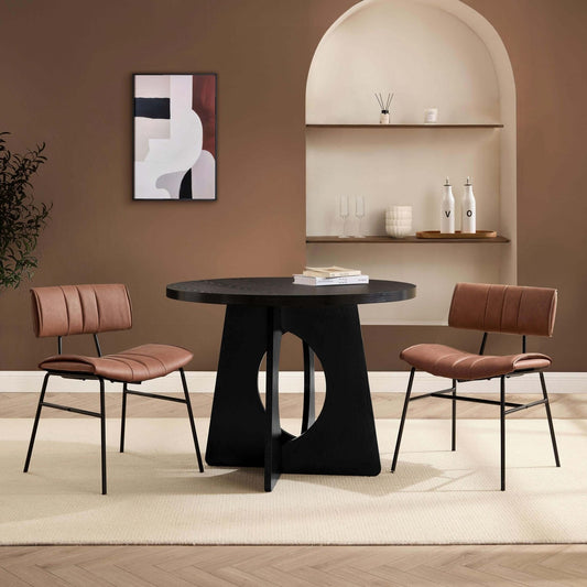 Lucy Dining Table 4 Seater - Black - DUSK