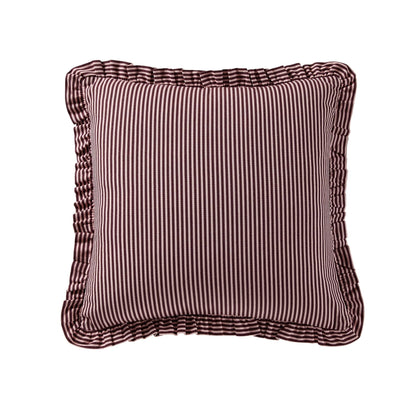 Lulu Cotton Frill Stripe Edge Sofa Cushion Cover - Pink - DUSK