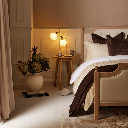 Luxor Bed Frame - Cream Linen - DUSK