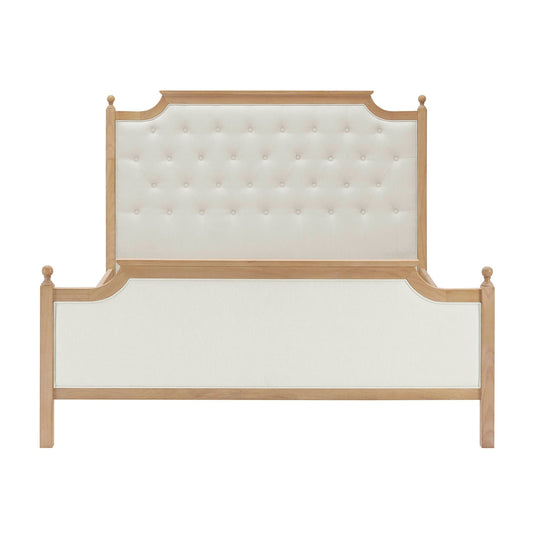 Luxor Bed Frame - Cream Linen - DUSK