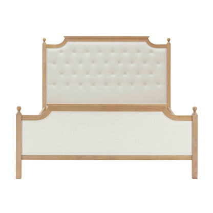Luxor Bed Frame - Cream Linen - DUSK