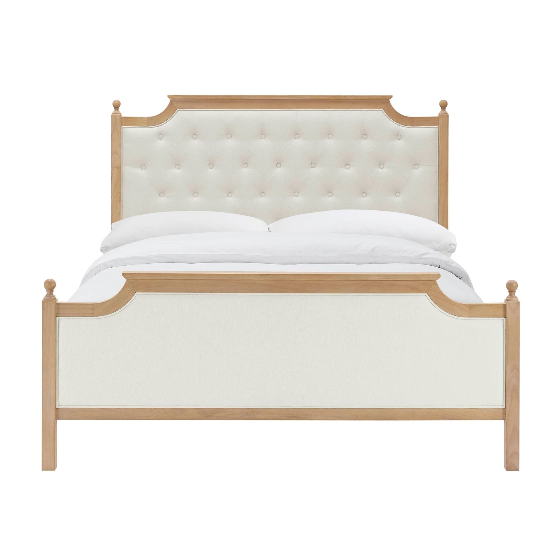 Luxor Bed Frame - Cream Linen - DUSK