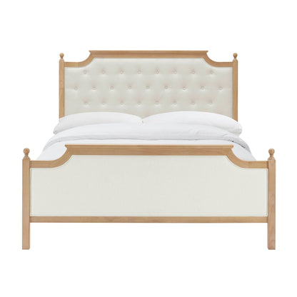 Luxor Bed Frame - Cream Linen - DUSK