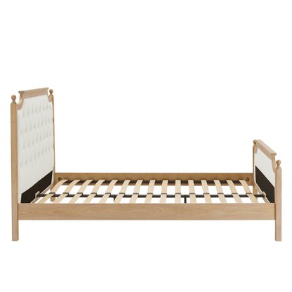 Luxor Bed Frame - Cream Linen - DUSK