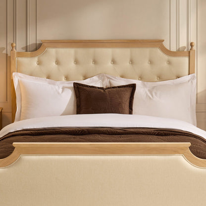 Luxor Bed Frame - Cream Linen - DUSK