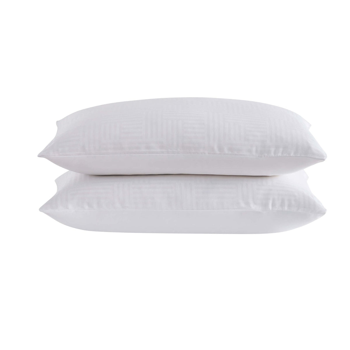 Lyla Lyocell Blend Geo Jacquard 300 Thread Count Duvet Cover & Pillowcase Set - White - DUSK