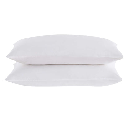 Lyla Lyocell Blend Plain Dye Pair of Classic Pillowcases - White - DUSK