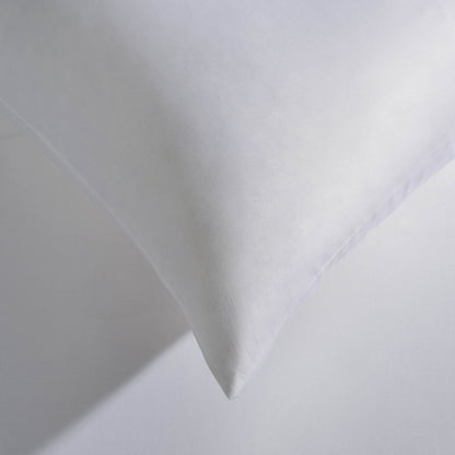 Lyla Lyocell Blend Plain Dye Pair of Classic Pillowcases - White - DUSK