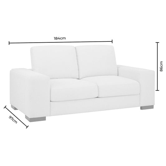 Lyon 2 Seater Sofa - Speckled Sand Boucle - DUSK