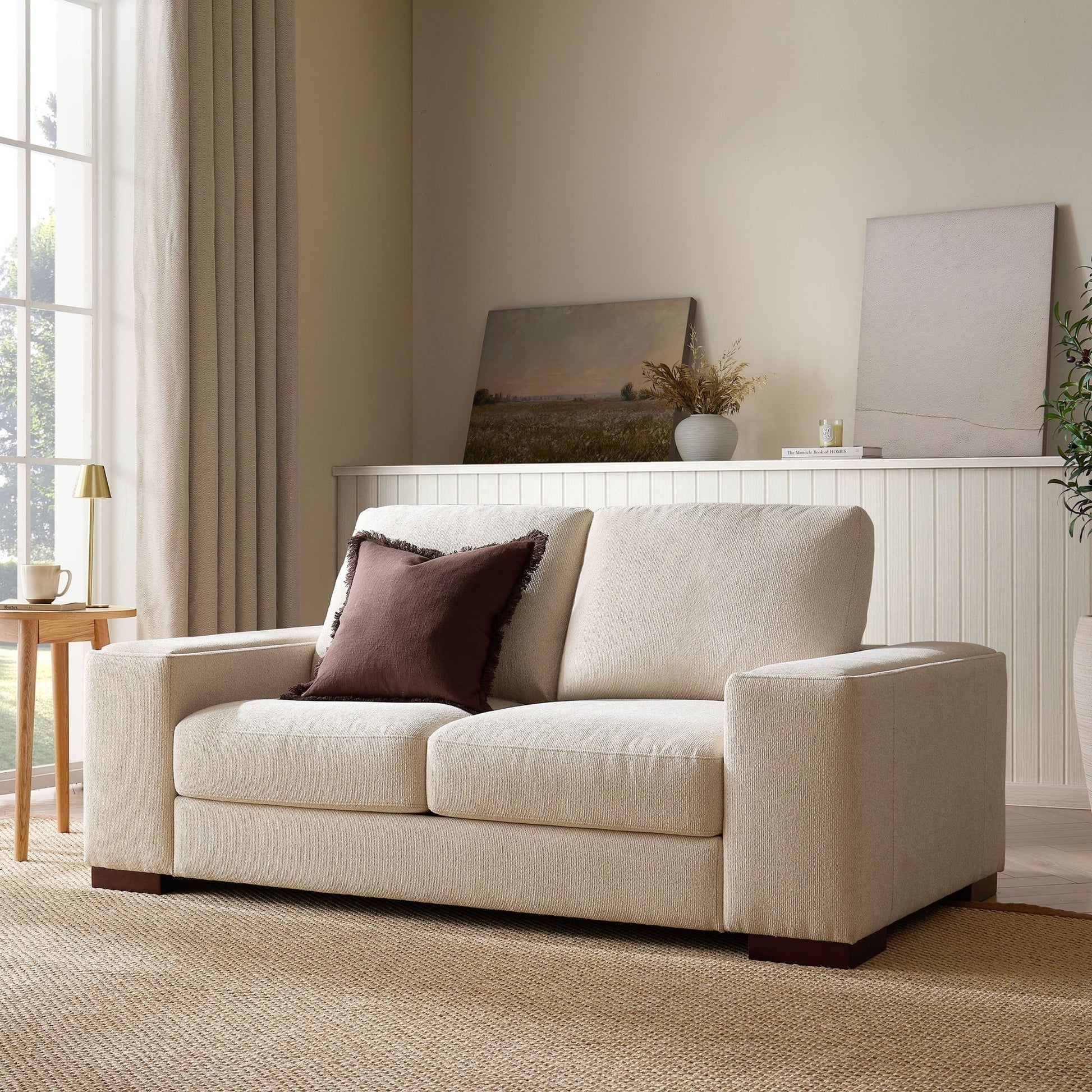 Lyon 2 Seater Sofa - Speckled Sand Boucle - DUSK